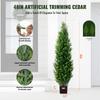 VEVOR 2 Pack 121.9 cm Artificial Cedar Topiary Tree Faux Plant UV Decor In/Outdoor