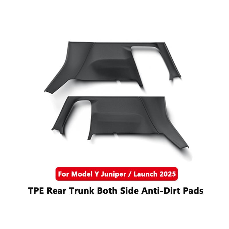 For Tesla Model Y Launch 2025 Juniper Rear Trunk Seat Backrest Cushion Front Rear Trunk Anti-Kick Mats TPE Car Accessories
