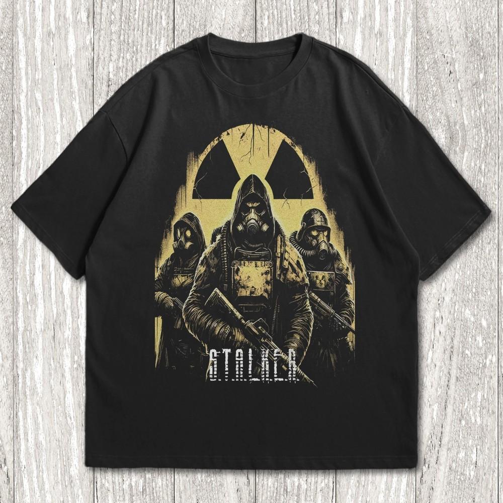 Футболка Stalker Игра Футболка Stalker 2 Футболка Чернобыль унисекс Размеры Унисекс Футболка