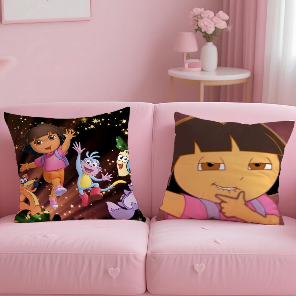 cute D-DoraS the E-ExplorerS Cushion Cover Comfortable Reversible Pillow Cover Ideal for Car Sofa Bedroom & Beyond