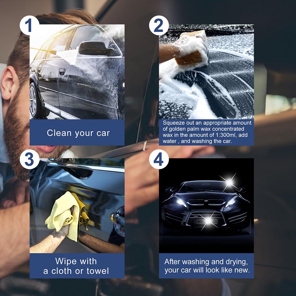 Carnauba Car Wash Wax and Polish Multipurpose Car Foam Cleaner for Car Wash and Waxing Car Golden