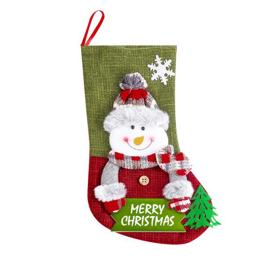 Yousheng Christmas Stocking Gift Bag Alphabet Sign Festive Cartoon Design Stocking Gift Pouch for Fireplace Decoration