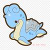 Lapras Chibi Lapras рисунок утюгом на заплатках для одежды, наклейки с аппликациями на одежду, термочувствительная нашивка на заказ