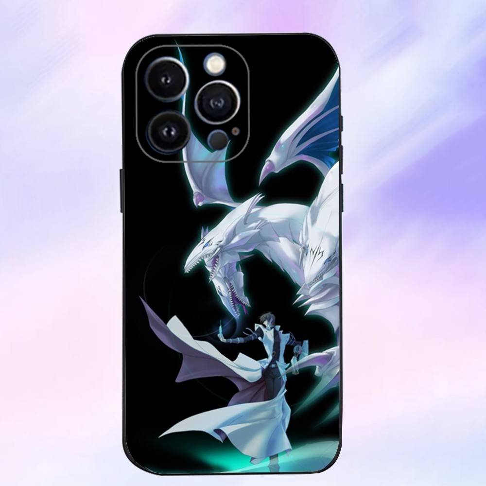 Game Blue-Eyes White D-Dragon Phone Case For iPhone 16,15,14,13,12,11 Plus,Pro Max,XS,X,XR,SE,Mini,8,7,Soft Silicone Black Cover