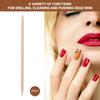 200pcs Double Heads Cuticle Pusher Wooden Stick Wooden Nail Stick Orange Wood Stick  Pedicure