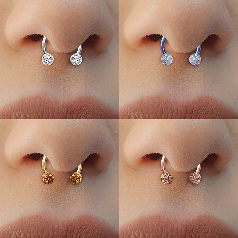 Lip Piercing Retainer Men Gifts Women Piercing Nose Ring Body Jewelry Stainless Steel Septum Rings