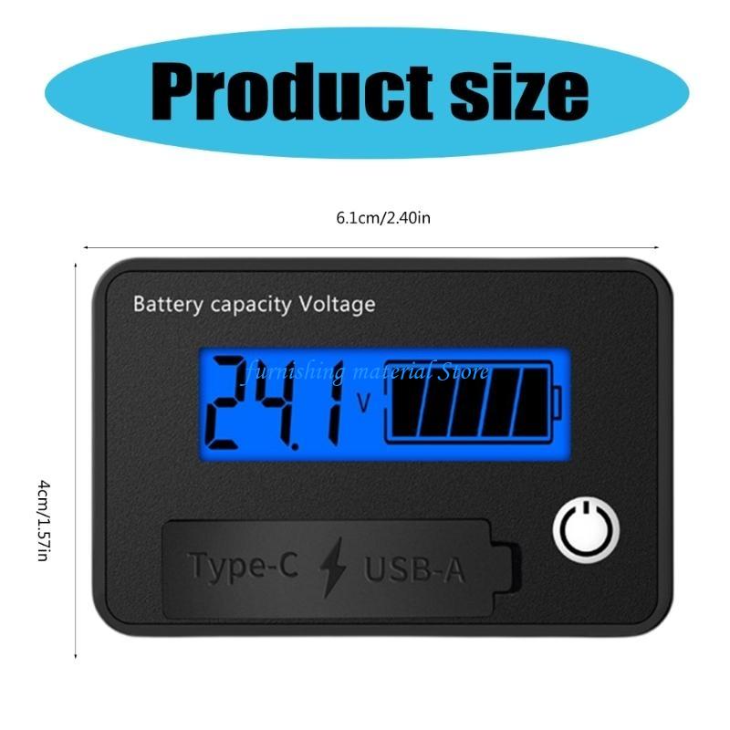 Y5GD Waterproof Car Battery Levels 8-30V Battery Capacity Meter