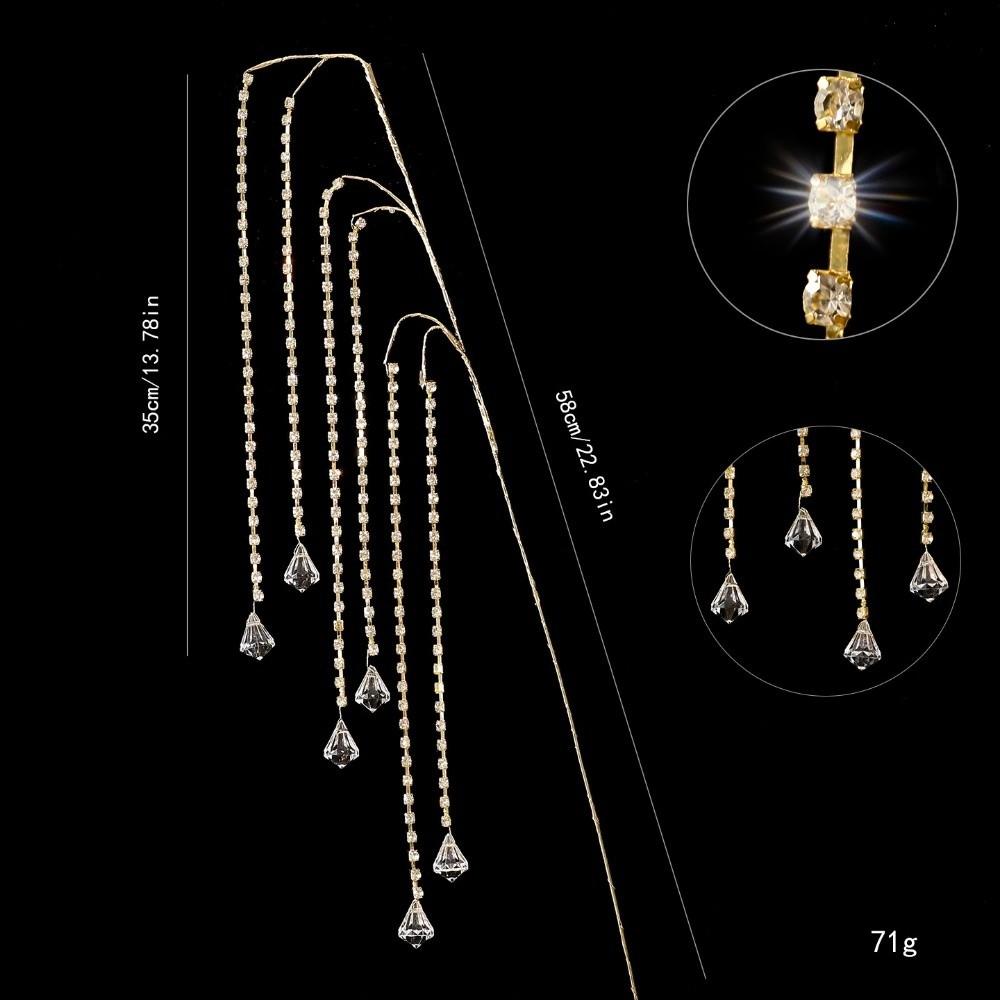 Sparkling Crystal Bud Branches Transparent Bead Christmas ornaments Wedding Decor