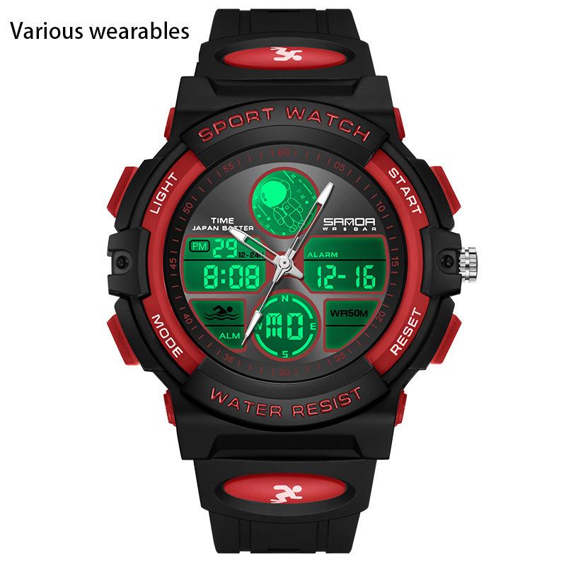 Электронные часы многофункциональные студенческие водонепроницаемые трендовые мужские и женские часы-астронавты