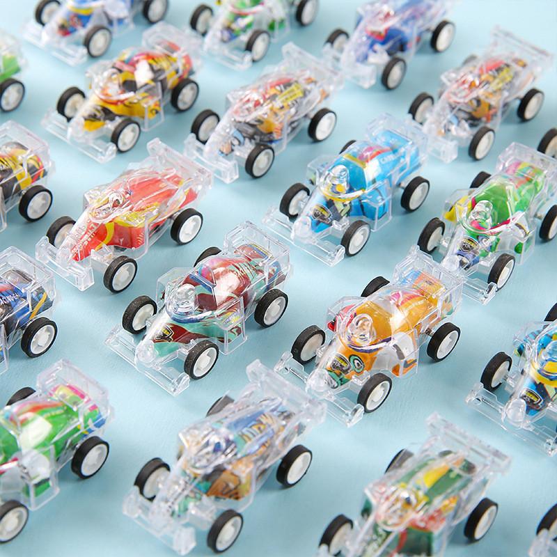 Mini Simulation Inertial Transparent Double Layer Graffiti Car Toy Children