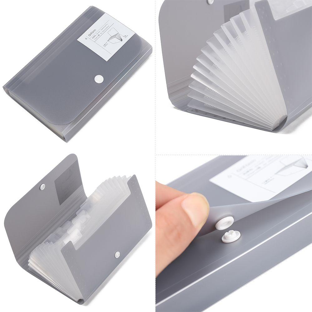 A6 Office Supplies Plastic File Case File Folder 12 Pockets Paper Organizer Document Bag