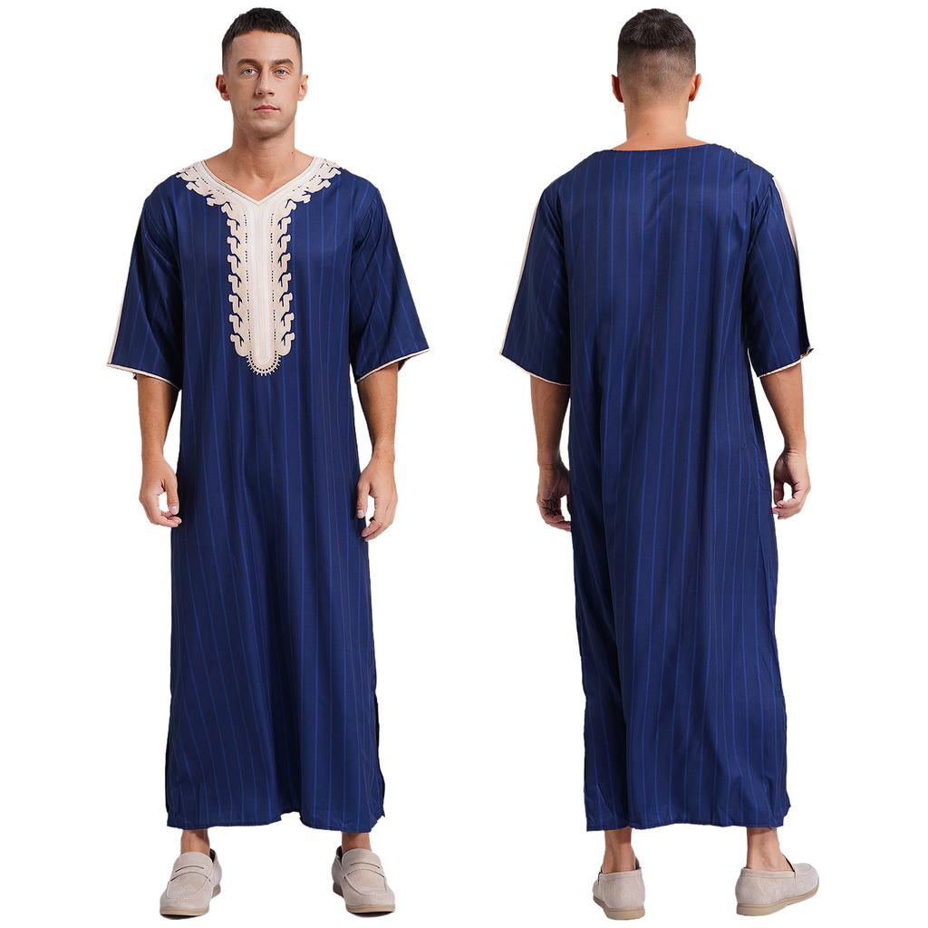 Мужской халат арабский этнический костюм рубашка мусульманский тобе кафтан халат исламский Ближний Восток Саудовская Аравия свободное длинное платье маскарадный костюм