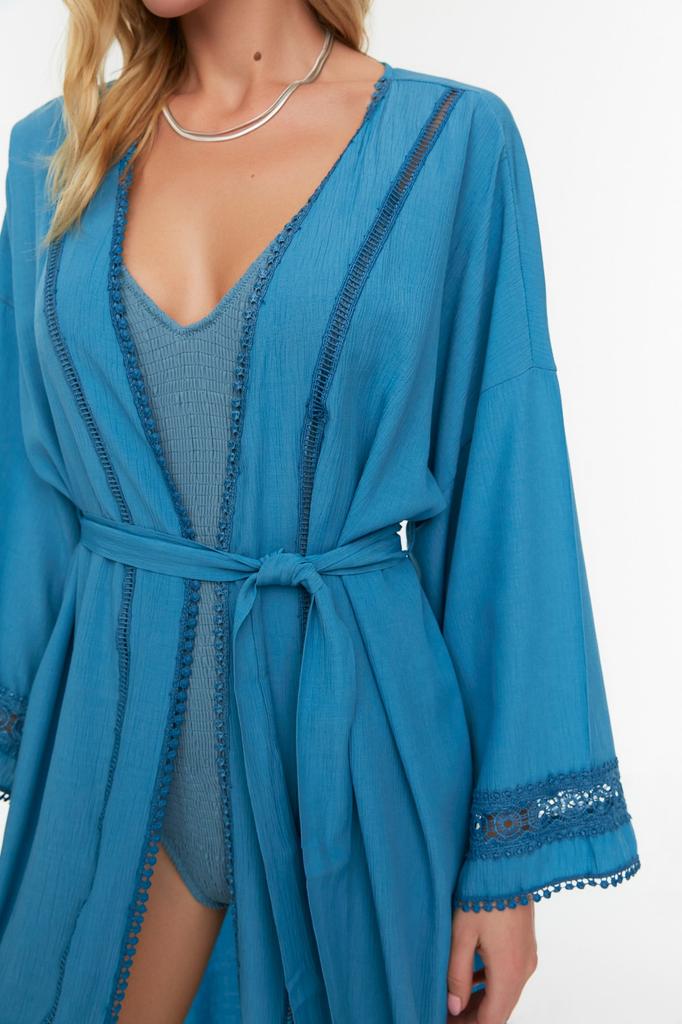 Женская мода, новое кимоно и кафтан, бирюзовый пояс миди, тканая лента, аксессуар, кимоно-кафтан из 100% хлопка