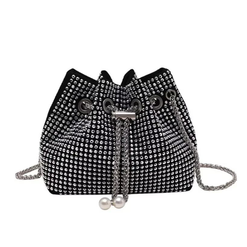 1 Pcs Shoulder Underarm Bag Korean Version Portable Women's Bag Trendy Sequin Decorated Bucket Bag Fashionable Single