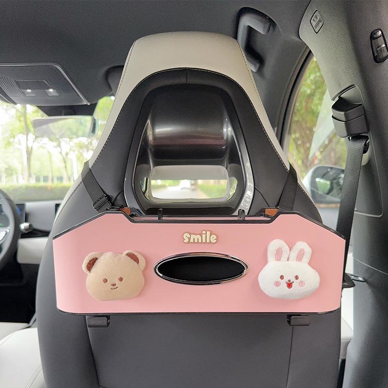 Органайзер на спинку сиденья автомобиля с держателем для салфеток и подстаканником - Многофункциональный органайзер