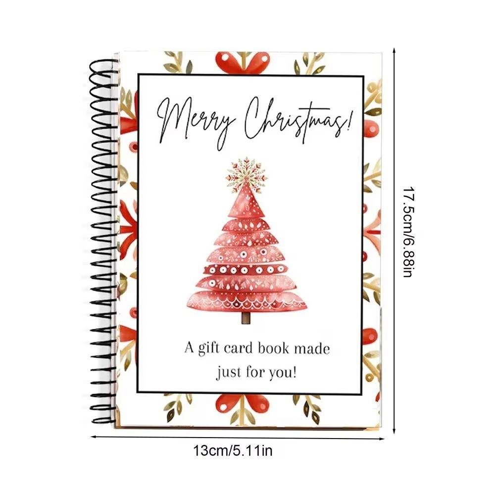 Spiral-Bound Christmas Gift Card Book Festival Christmas Gifts for Teenagers Greeting Cards Holder Greeting Card Organizer