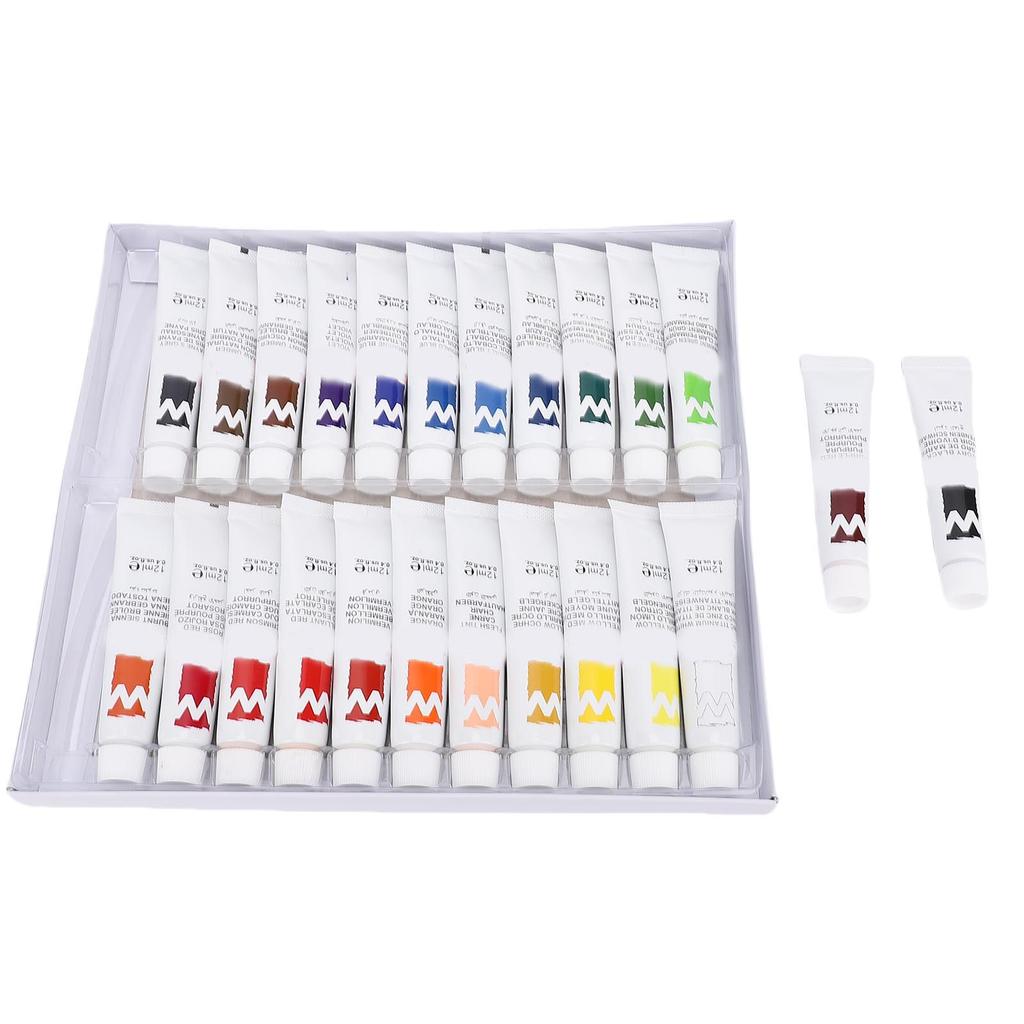12ml Watercolor Paint Set Professional Multiple Color Paint Tubes for Artists and Beginners 24 Colors