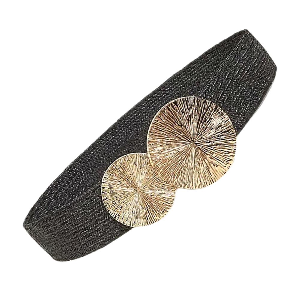 Эластичный пояс в стиле панк с цепочкой для ковбоя и ковбойки, современная золотая пряжка, поясная цепочка, широкий пояс, модный аксессуар