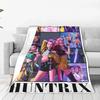 KPOP Demon Hunters Huntrix Flannel Throw Blanket Soft  Breathable Ideal for Bed or Bedroom Thin Quilt Cozy Plush