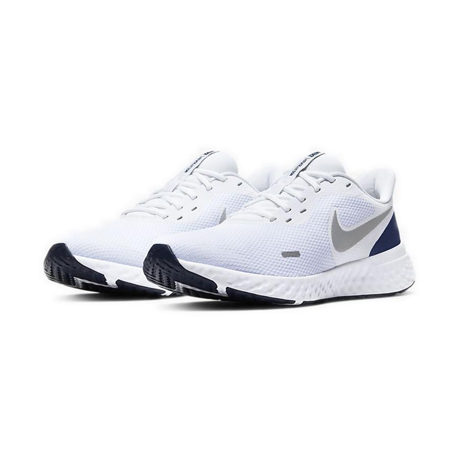Nike Кроссовки для бега Revolution 5 Белые Темно-синие BQ3204-102