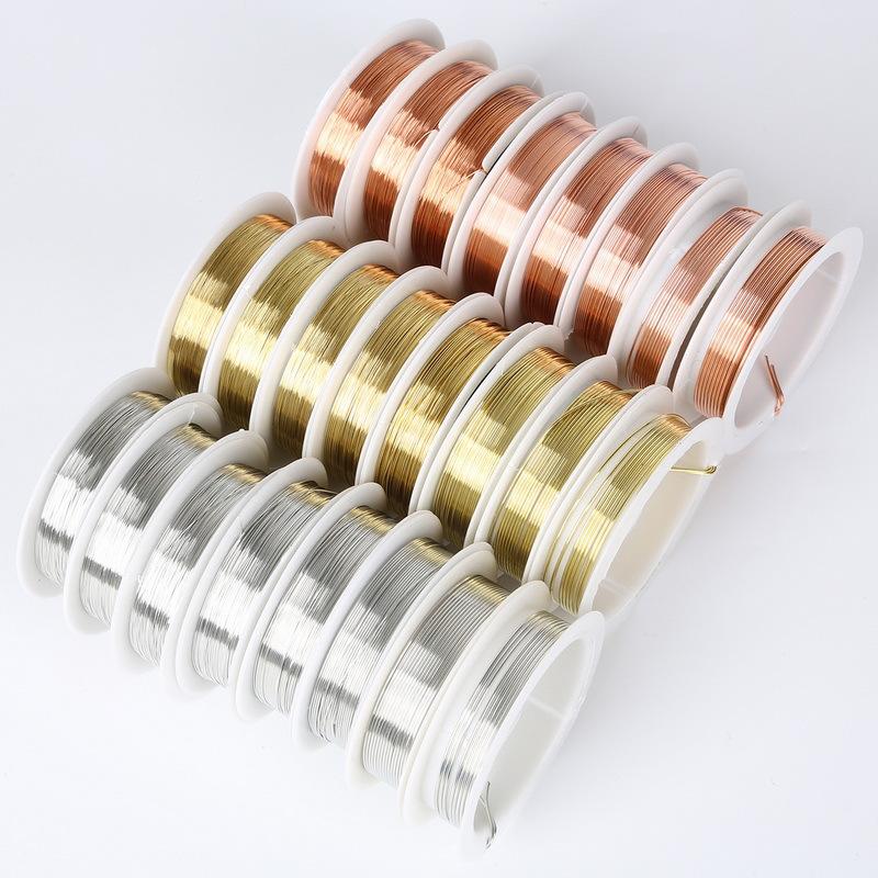 1 Roll Copper Wires For Jewelry Making Gold Rhodium Beading Wire Cord Metal Diy Charm Bracelets Earring Finding Thread Crafts