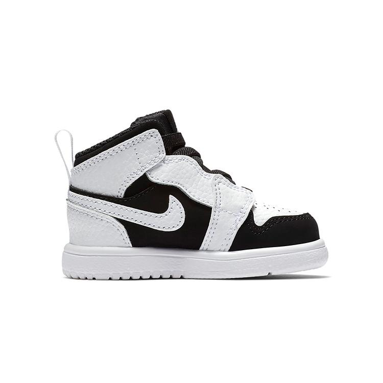 Jordan Air Jordan 1 TD Удобные Высокие Детские Кроссовки Черно-Белые Для Младенцев и Малышей AR6352-113