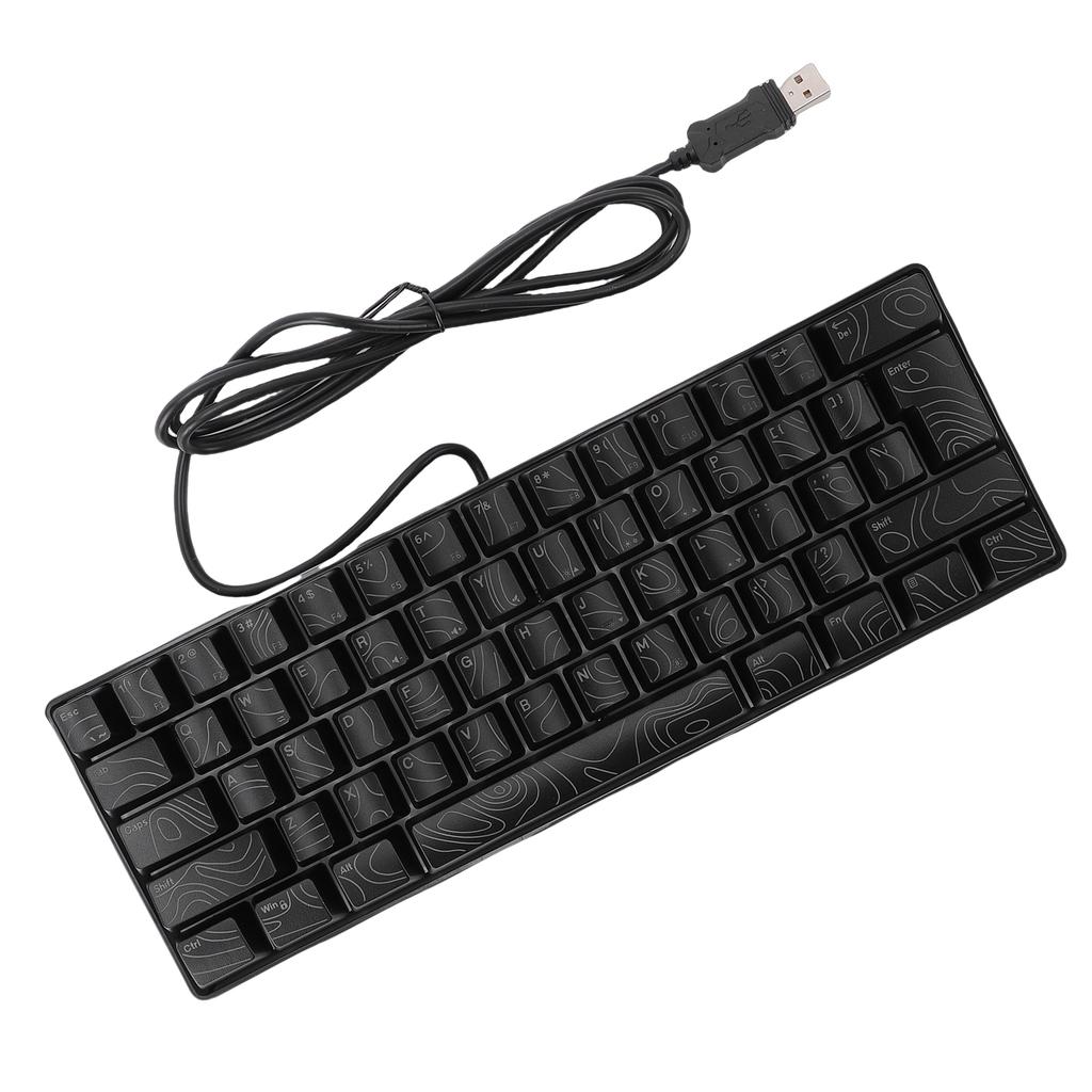 61-клавишная RGB игровая клавиатура 60% Механическая RGB подсветка Эргономичный дизайн Проводная клавиатура