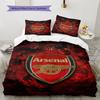 Arsenal F Pattern Bedding,Quilt Set Quilt Cover Pillowcase Home Birthday Gift(1 * duvet cover + 2 * pillowcase, without core)