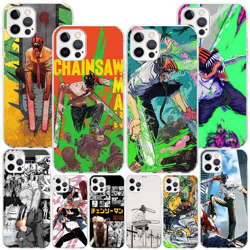 Anime Chainsaw Phone Case For iPhone 17 Air 16 Pro Max 16E 15 + 14 Plus 11 12 13 Mini 7 8 SE Gift Print Cover Fundas 16 Pro Max