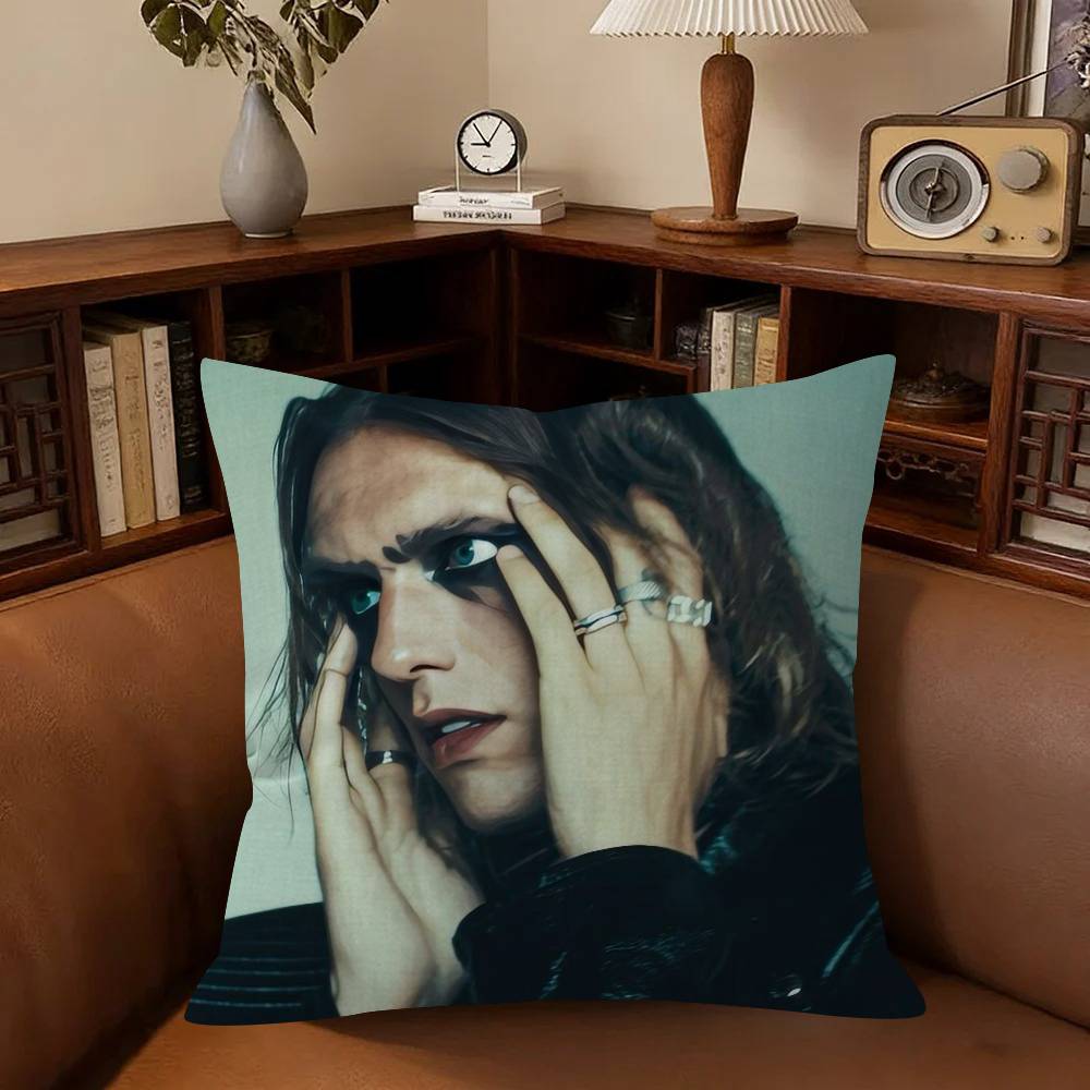 Actor J-Jamie Campbell Bower Pins Cushion Cover Car Throw Pillow Case For Sofa Car Christmas Gift