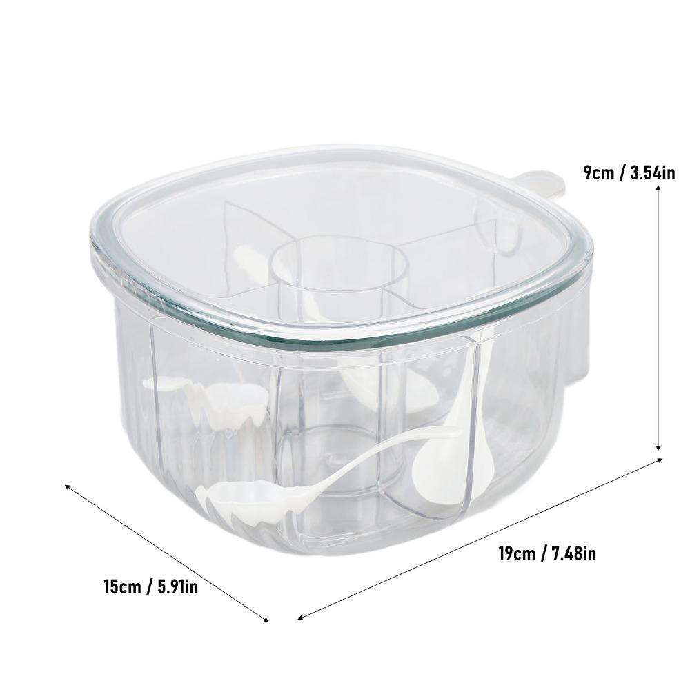 1pcs Plastic Material Spice Jar Set Clear Transparent Condiment Organizer For Home