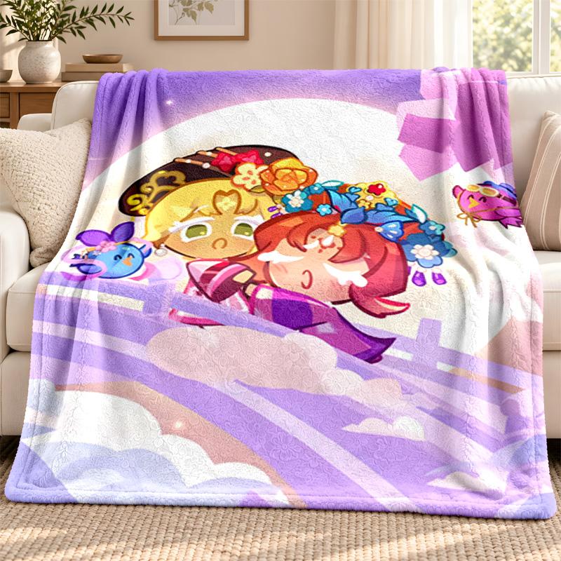 Cookie Run Kingdom blanket Flannel Blanket Soft Cozy Plush Throw for Sofa Bed Lightweight Home Decoration Outdoor camping