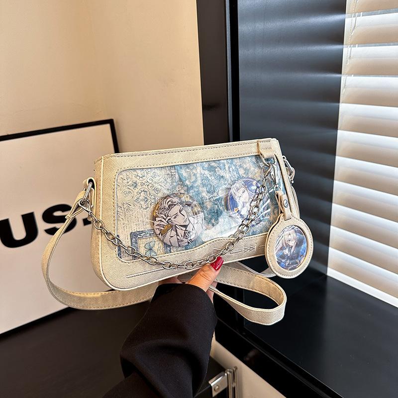 Прозрачная сумка Оригинальная сумка-цепочка Y2K Spice Girl Сумка Pain Bag Небольшое количество еды Pain Layer JK униформа сумка Laser цветная сумка через плечо