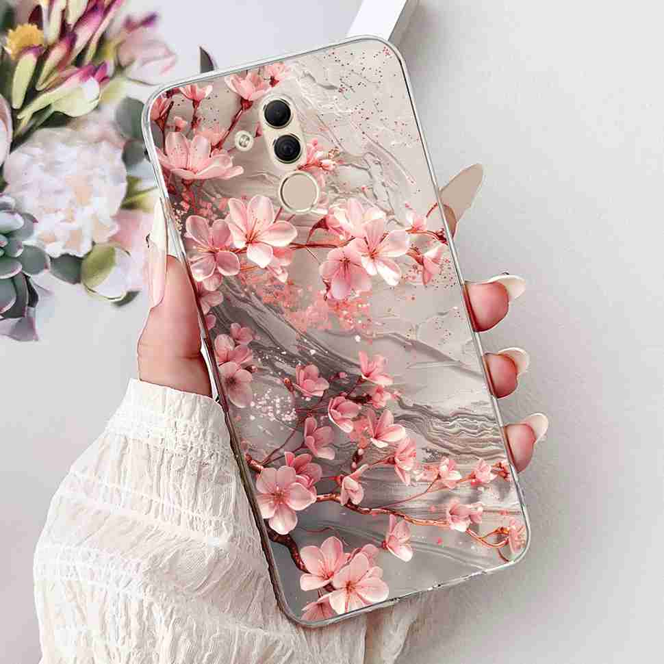 For Huawei Mate 20 Lite 6.3" Case SNE-AL00 Cute Cat Soft Silicone Cover For Huawei Mate 20Lite SNE-LX1 Colorful Butterfly Shell