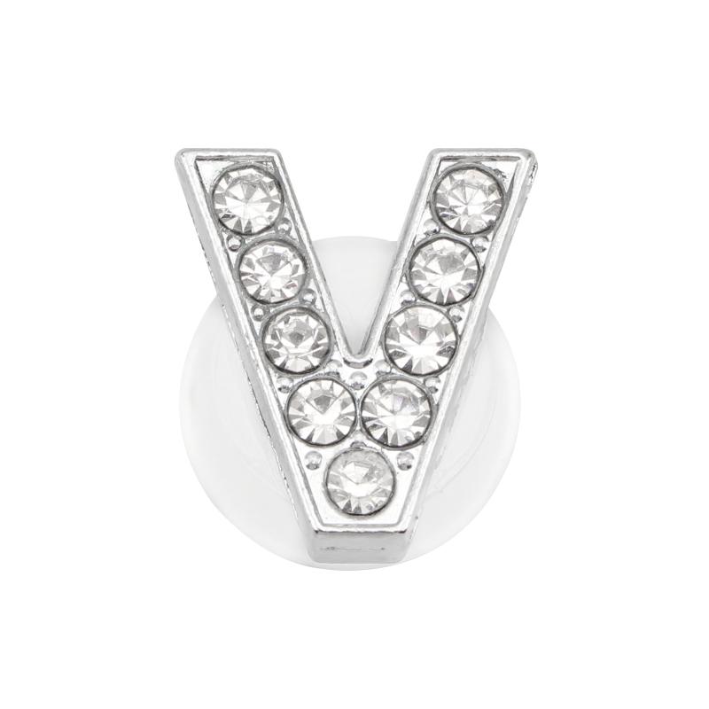 1 шт. Шармы для обуви Блестящие Стразы Буква Кристалл Алфавит Шарм для обуви Украшения Ювелирные изделия Слайдер Браслет Наручные повязки Аксессуар