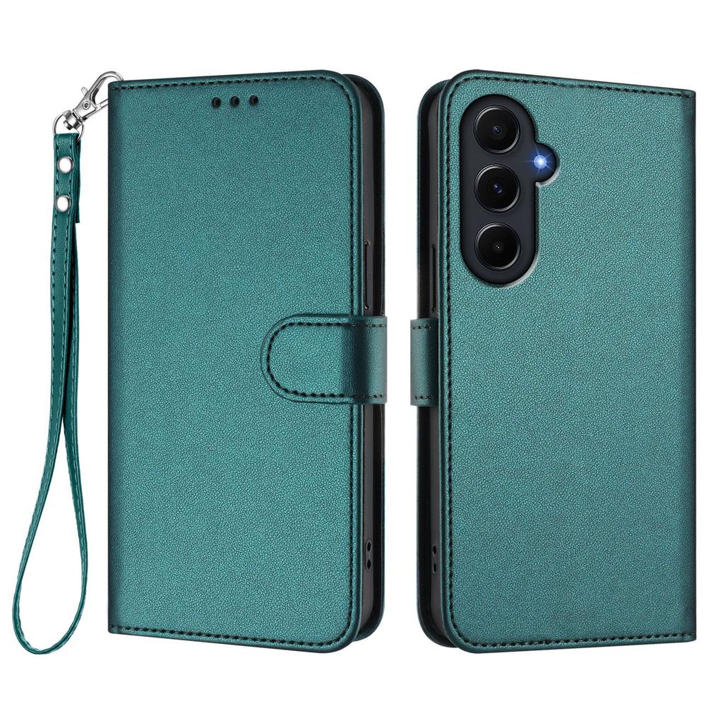 For Samsung Galaxy A55 5G Leather Case Wallet Stand Phone Cover with Wrist Strap