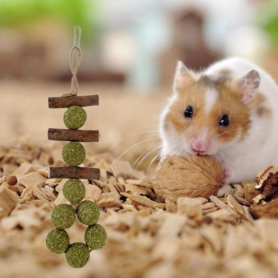 Игрушка для жевания хомяка, кролика, игрушки для жевания, коренной стержень для чистки зубов, здоровый травяной шарик, игрушка для хомяка, аксессуары для домашних животных