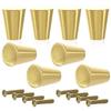 Pstyle. Brass Replacement Drawer Handles, Knobs, Doors, Kitchen Furniture, Cupboards, PST-116 (15x19mm, Set of 8)