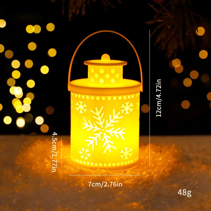 Nordic Christmas LED Lantern Ornaments - Creative Candle Lamp Decorations