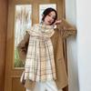 Versatile Wool Scarf for Women In Autumn and Winter Fashionable  Gentle and Simple  Fine Grid Scarf Warm Comfortable  Elegant and High End Shawl