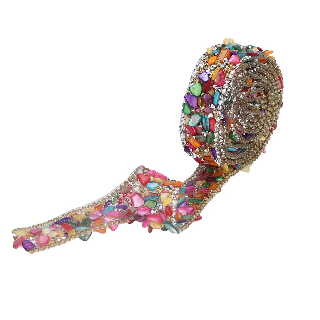 Rhinestones Ribbon 2cm Width 2m Length Arbitrary Cutting Beautiful Design Hot Press Heating
