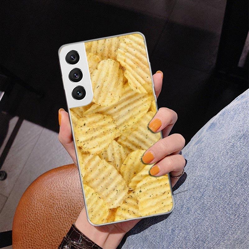 Food Fries Beer Cheese Sushi Cookie Phone Case For Samsung Galaxy S24 S25 Edge S26 Ultra S23 S22 S21 Plus S20 FE + Personalized