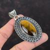 Tiger's Eye Pendant Handmade Unique Design Jewelry 925 Sterling Silver Pendant Vintage Jewelry Genuine Gemstone Pendant For Engagement Gifts