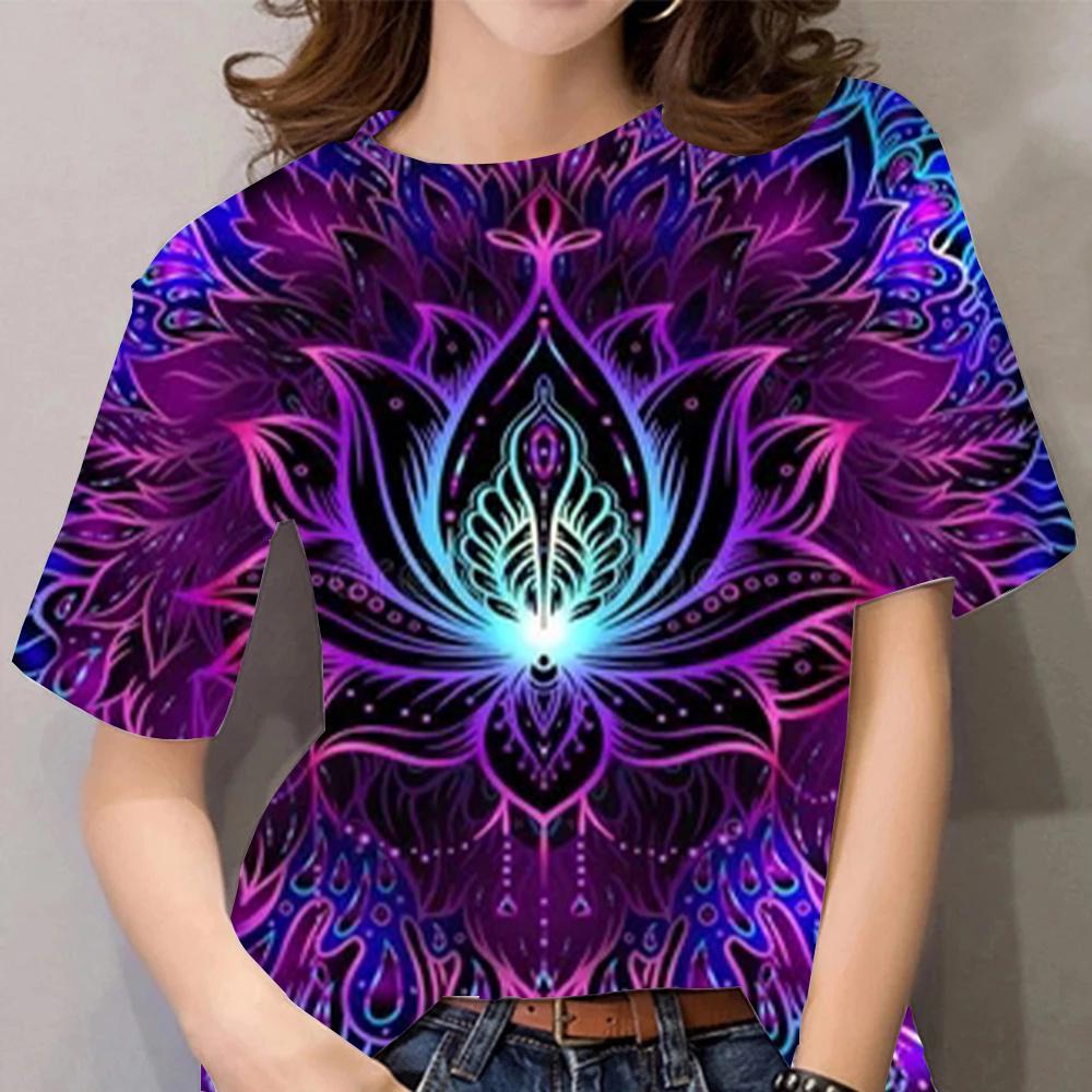 Летняя женская футболка с 3D принтом, модная женская рубашка больших размеров, футболка с коротким рукавом, топ