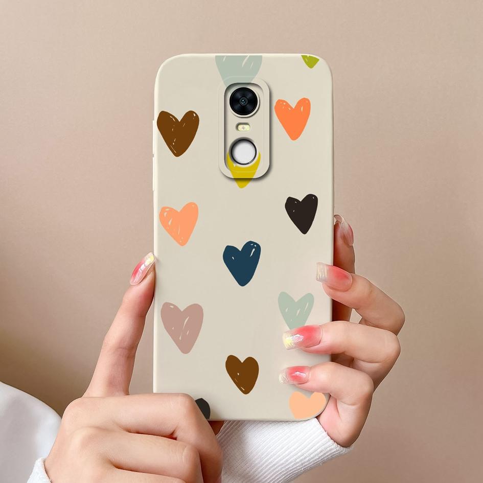 Для Redmi Note 5 7 7S 8 9 9S 9T 10 10S 10T K80 Pro Max Plus Чехлы для телефонов Модный узор с сердечками Жидкий силикон Защитные чехлы Для корпуса Redmi