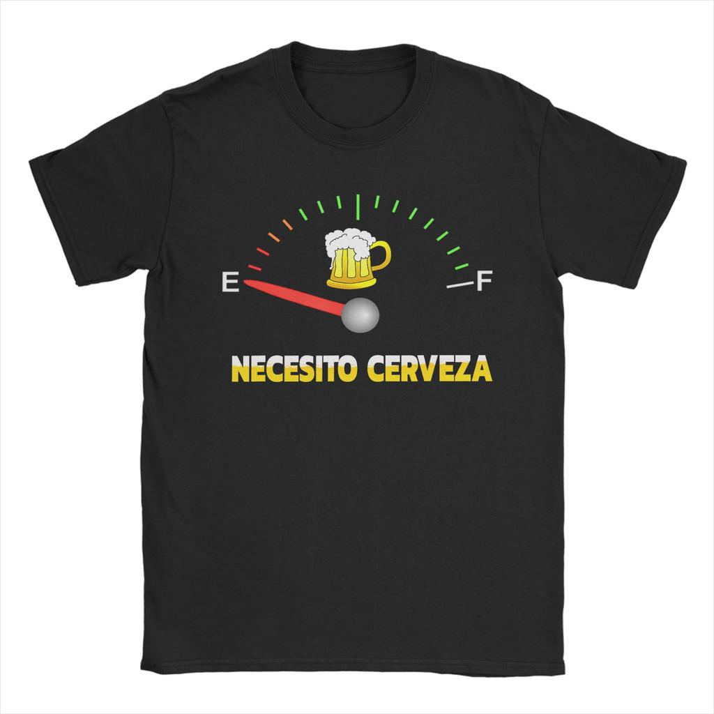 Men Women Necesito Cerveza Funny Quote I Need a Beer T Shirt Cotton Graphic Printed TShirt Top Clothing