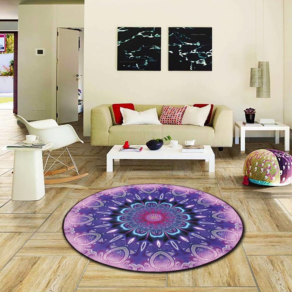 120/100/80/60 см круглый ковер, напольный коврик для йоги, украшение для гостиной, детская спальня, стул, коврики, ковер Мандала, нескользящий