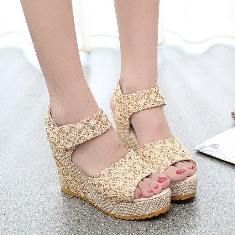 Shoes for Women Plus Size 35-40 2025 Summer Elegant Women Platform Sadals Non-slip Wedges Sandalias Mujer Casual Beach Shoes