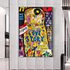 Graffiti Posters Banksy Style Canvas Painting Love Kiss Richie Rich Wall Art Picitures Prints Mona Liberty Home Decor Painting