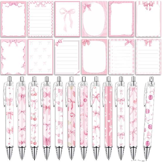 Wxiben Лондоские Стикеры с Ручками - 24 шт. Блокноты для Путешествий по Лондону Англия Шариковые Ручки Оптом Заметки с Британским Флагом Ручка с Черными Чернилами Сувенирные Подарки для